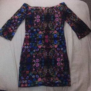 velvet floral dress b